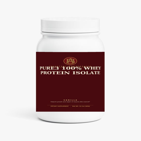 Pure3 Whey Protein Isolate tub